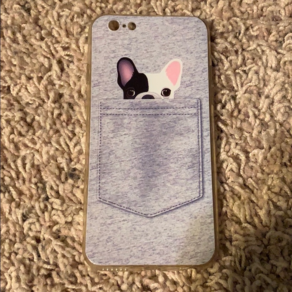 CUTE FRENCH BULLDOG IN A POCKET CASE! FOR IPHONE 6
